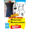 20 TABLES MANGE-DEBOUT + 20 HOUSSES