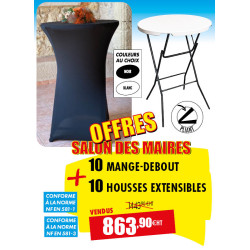 10 MANGE-DEBOUT + 10 HOUSSES