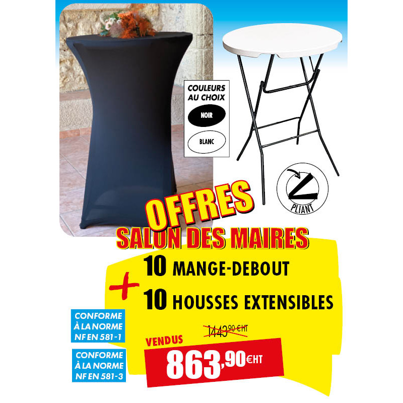 10 MANGE-DEBOUT + 10 HOUSSES