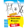 5 TABLES HAUTES + 10 TABOURETS
