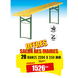 20 BANCS BOIS ENSEMBLE...