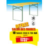 10 TABLES BOIS PLIANTES 2200 X 700 MM