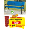 3 BANCS DE VILLE GAMME URBAINE  + OFFERT 1 CORBEILLE