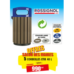5 POUBELLES EXTÉRIEURES...