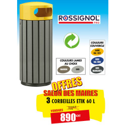 3 POUBELLES DE RUE ETIK 60 L
