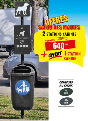 2 STATIONS CANINES + OFFERT 1 STATION