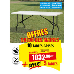 10 TABLES PLIANTES...