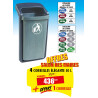4 CORBEILLES DE VILLE ÉLÉGANTE 50 L + 1 OFFERTE