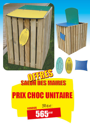 PRIX CHOC CORBEILLE DE TRI BOIS ÉCO DUO