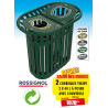2 CORBEILLES TRI MÉTAL TULIPE 2 X 40 L