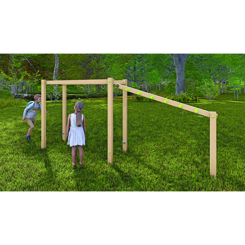 MINI PARCOURS LUDIQUE - ÉCHELLE À SE SUSPENDRE