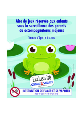 PANNEAU AIRE DE JEUX 2 TRANCHES D'ÂGE