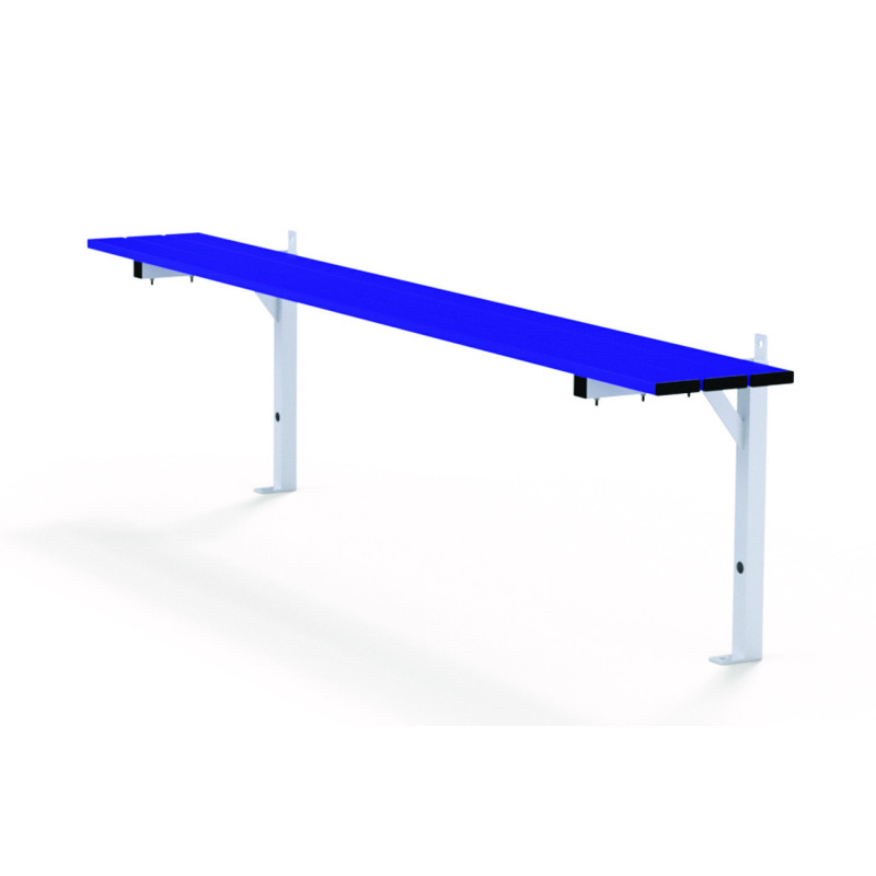 Banc simple fixation sol et mur