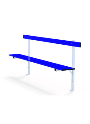 Banc mural avec dossier fixation sol et mur