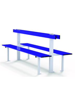 Banc central avec dossier fixation sol