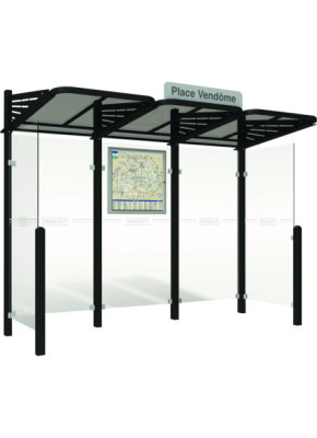 Modèle avec 2 bardages en verre