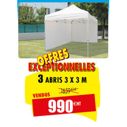 LOT DE 3 ABRIS FESTIFS 300...