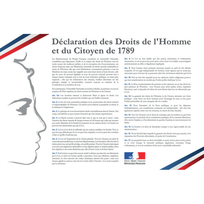 PANNEAU DÉCLARATION DES DROITS DE L'HOMME