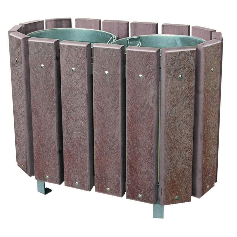 CORBEILLE TRI RONDA RECYCLÉE 2 X 48 L