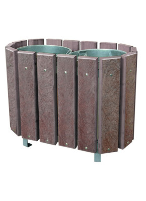 CORBEILLE TRI RONDA RECYCLÉE 2 X 48 L