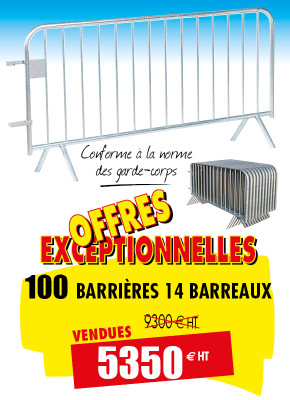 100 BARRIÈRES DE SECURITÉ 14 BARREAUX