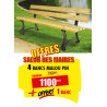 4 BANCS URBAINS MALOU PIN + 1 OFFERT