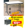 10 TABLES LANGUEDOC + 1 CHARIOT + 2 TABLES OFFERTES