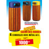 4 CORBEILLES DE VILLE BOIS MÉTAL 60 L