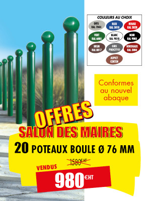 20 POTELETS BOULE