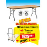 10 TABLES PLIANTES MULTISERVICES + 1 CHARIOT + 2 TABLES OFFERTES