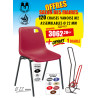 120 CHAISES VANOISE M2 ASSEMBLABLES + OFFERT 1 DIABLE