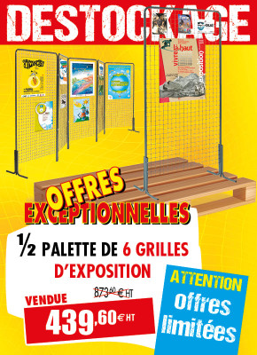 LOT DE 6 GRILLES D'EXPOSITION