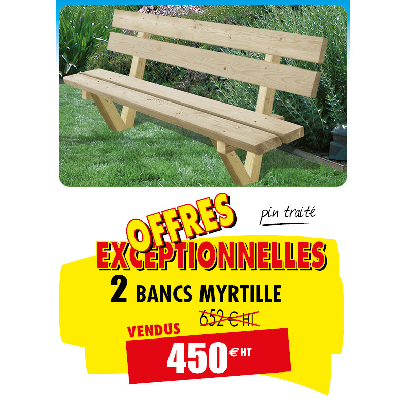 2 BANCS BOIS MYRTILLE