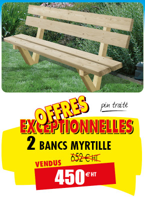 2 BANCS BOIS MYRTILLE