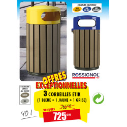 3 POUBELLES EXTÉRIEURES...