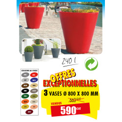 3 JARDINIERES DE...