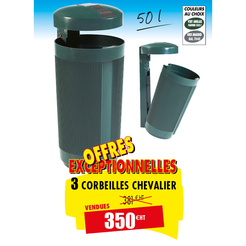 3 CORBEILLES DE RUE CHEVALIER 50 L