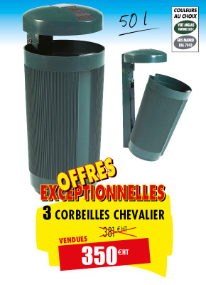 3 CORBEILLES DE RUE CHEVALIER 50 L