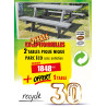 2 TABLES PIQUE-NIQUE RECYCLE PARC ÉCO + 1 OFFERTE