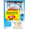 12 TABLES POLYÉTHYLÈNE NOIRES + 3 OFFERTES
