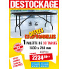 30 TABLES POLYÉTHYLÈNE NOIRES