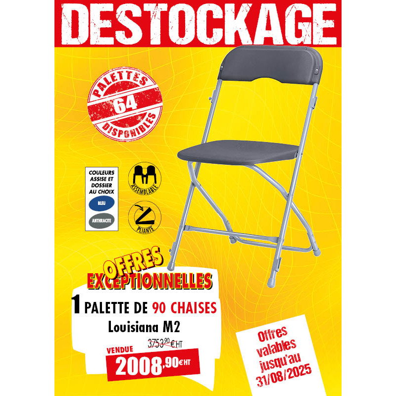 90 CHAISES PLIANTES LOUISIANA