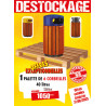 6 CORBEILLES DE VILLE BOIS MÉTAL 40 L
