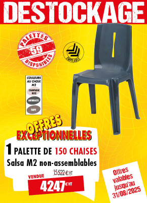 150 CHAISES SALSA NON ASSEMBLABLES M2