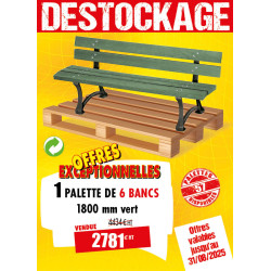 6 BANCS DE VILLE RECYCLÉ MALOU