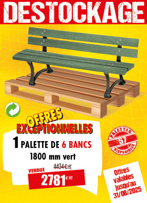 6 BANCS DE VILLE RECYCLÉ MALOU