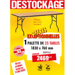 25 TABLES PLIANTES...