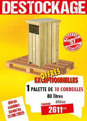 10 CORBEILLES DE RUE ACADIENNE 80 L