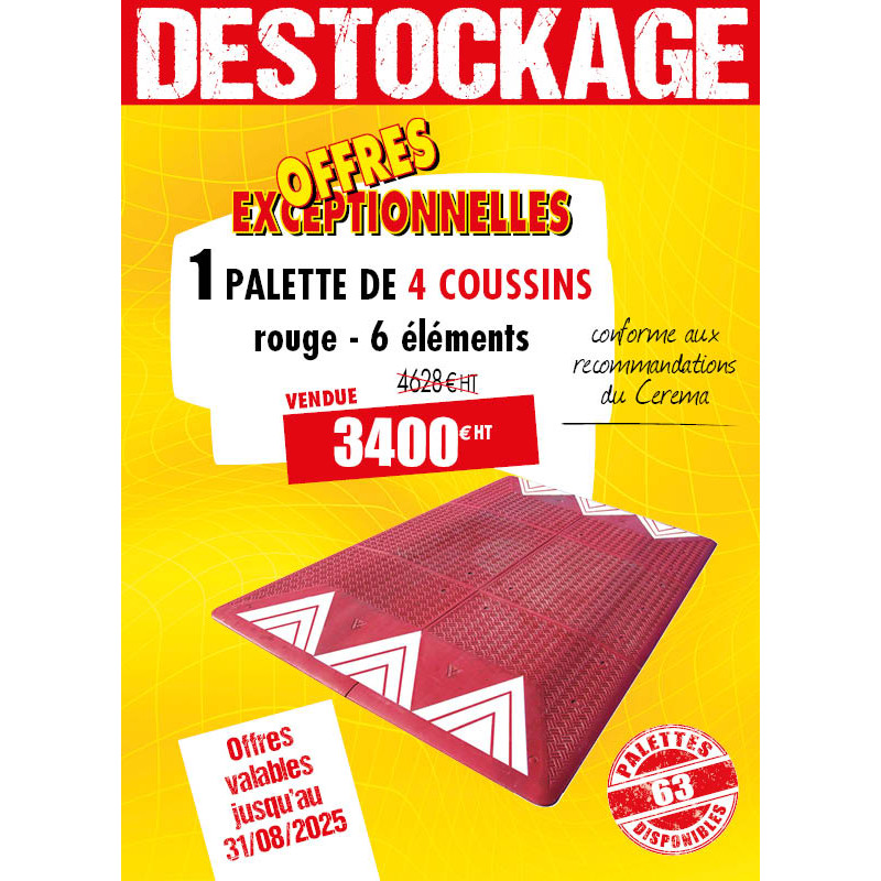 4 COUSSINS BERLINOIS ROUGES