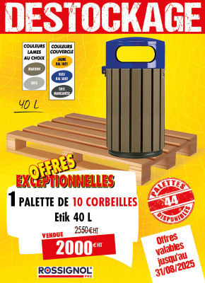 10 POUBELLES EXTÉRIEURES ETIK 40 L
